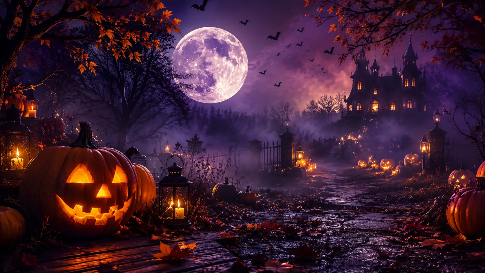 Halloween celebration countdown visual